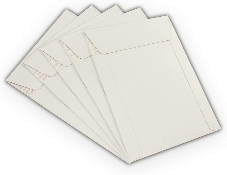 40 EcoSwift 11 x 13.5 Rigid Photo Mailers Keep Flats White Cardboard Self Seal Envelopes 11x13.5