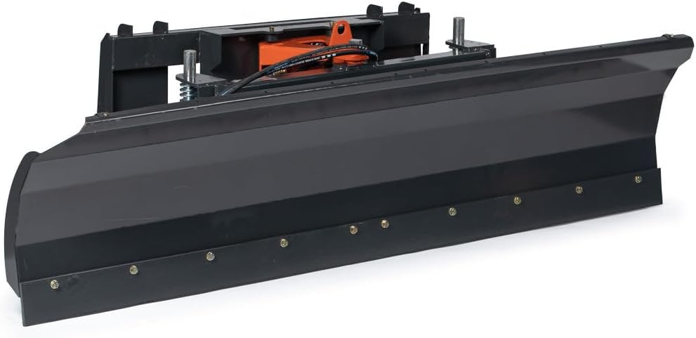 92" Hydraulic Skid Steer Dozer Blade, Universal SSQA Quick Attach Snow Blade and Pusher, Single Cylinder Snow Plow