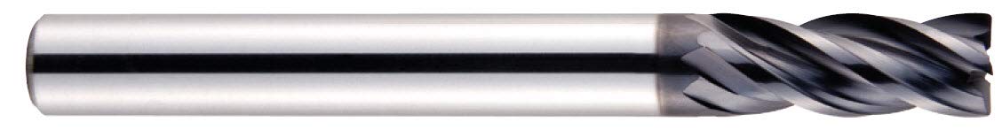 YG-1 EMB13008 Carbide V7 Mill INOX Corner Radius End Mill, 4 Flute, Regular Length, 1-1/2" Length, 1/8"