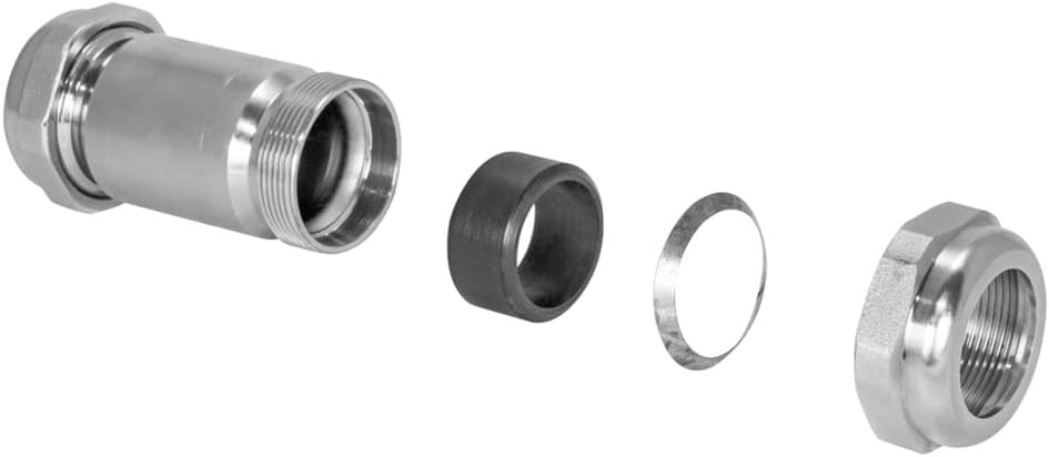 Eastman 4-3/8 Inch Long Pattern Compression Coupling, 1 Inch IPS, Galvanized Steel, 20566