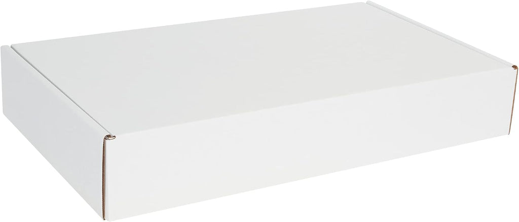 24" Deluxe Shipping Boxes 24"L x 14"W x 4"H, 25-Pack - White Box Mailers for Packaging, Storage, Gifts or Bulk