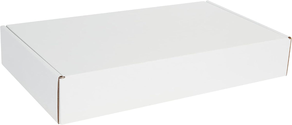 24" Deluxe Shipping Boxes 24"L x 14"W x 4"H, 25-Pack - White Box Mailers for Packaging, Storage, Gifts or Bulk