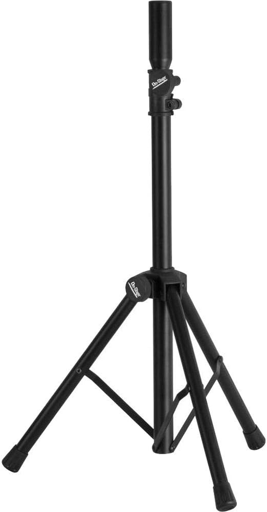 On-Stage SSAS7000B Mini Adjustable Speaker Stand (Folding, Portable, PA Loudspeaker Setup, Tripod Base, Nonslip
