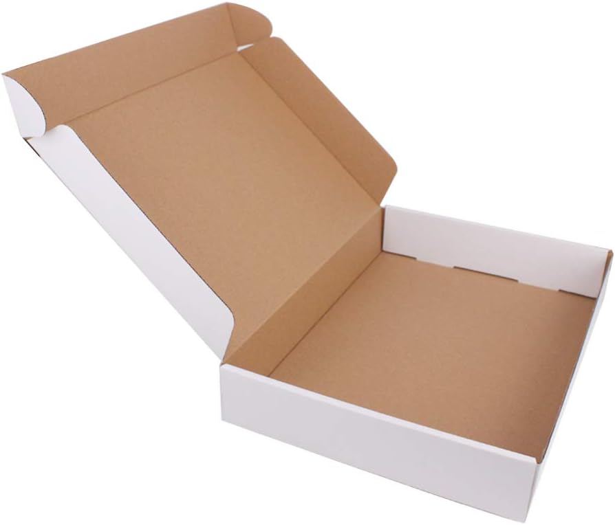 30 Pack 11x8.75x2 Inch White Corrugated Cardboard Shipping Box