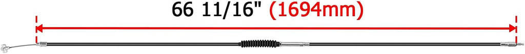 Mofun 66 11/16" Clutch Cable Fit for Harley Touring Dyna Softail M8 Models