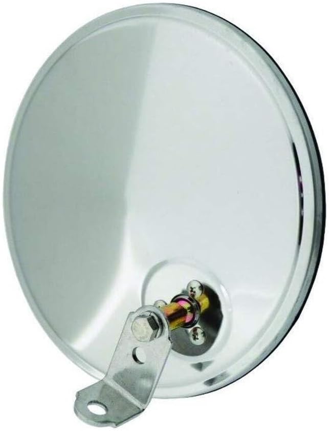 8 1/2" Convex Mirror Stainless Steel with Offset Stud Mount | F245670