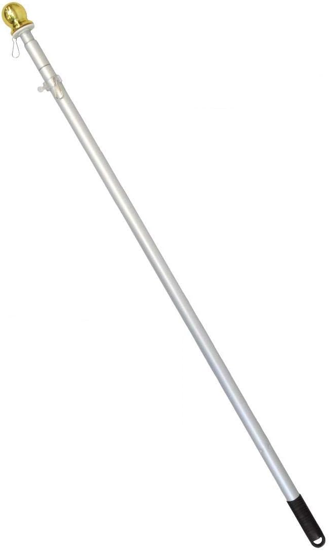 Hand-Held Telescoping Flag Pole - 6ft Adjustable Aluminum Portable