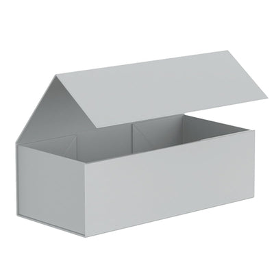 Gift Box 12" x 6" x 4",Large Gift Box with Lid, Silver Boxes for Presents,Birthday,Valentine's Day,Mother's