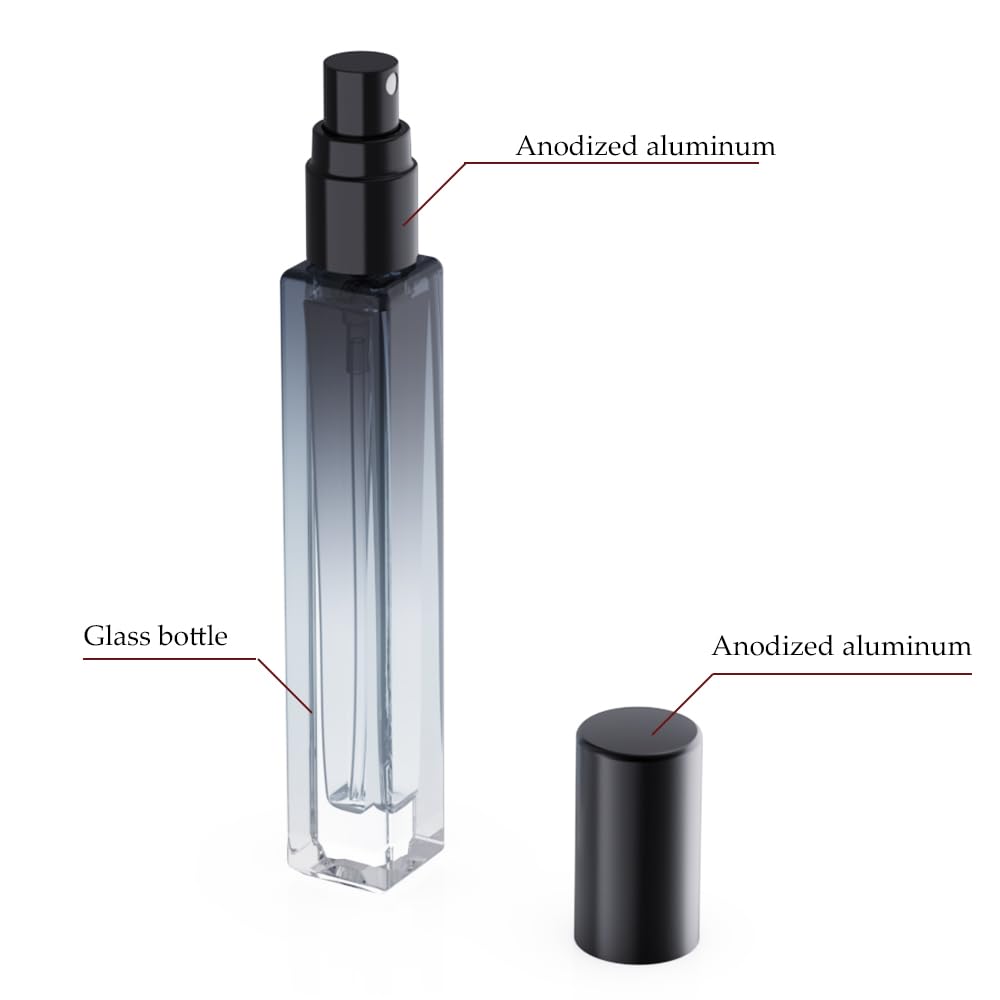 5PCS Cologne Atomizer Empty, 10ML Mini Perfume Bottles Refillable With Dispenser Tools, Pocket Spray Bottle for