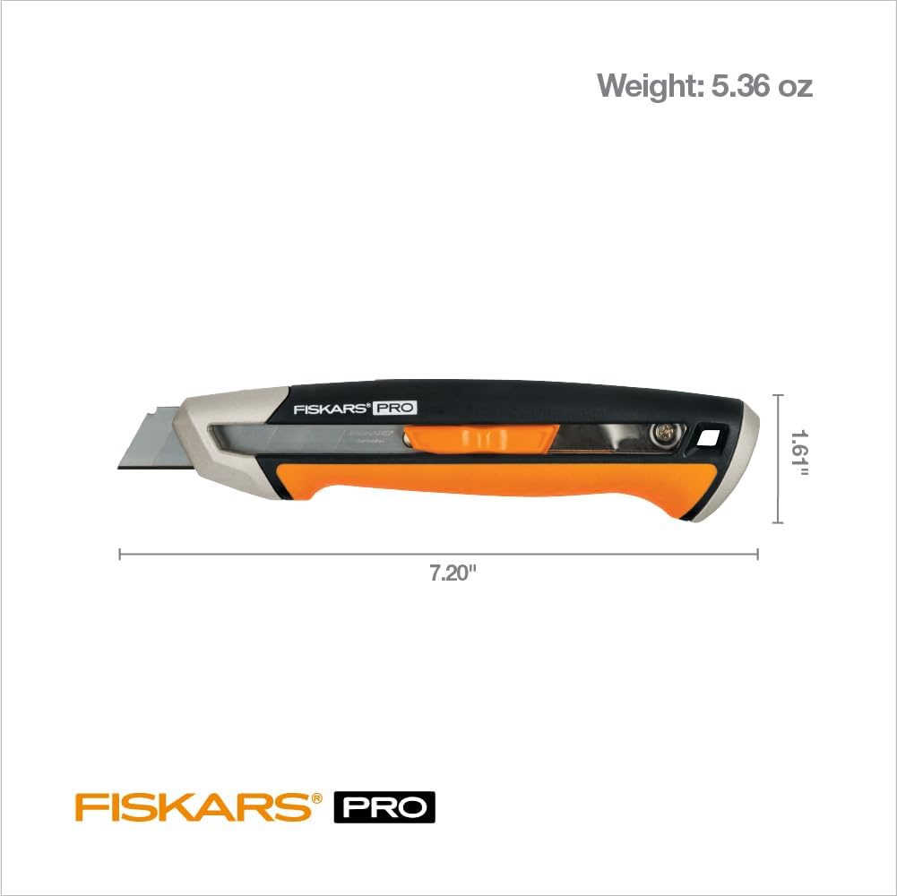 Pro Snap-Off Utility Knife, Accomodates 18mm Snap-Off Blades