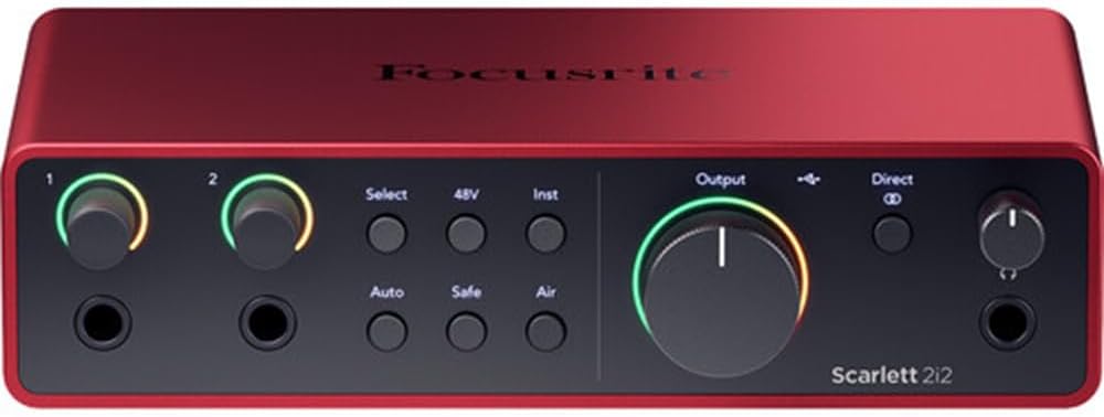 Focusrite Scarlett 2i2 Studio USB-C Audio Interface (4th Generation) with Condenser Microphone and Headphones Bundle