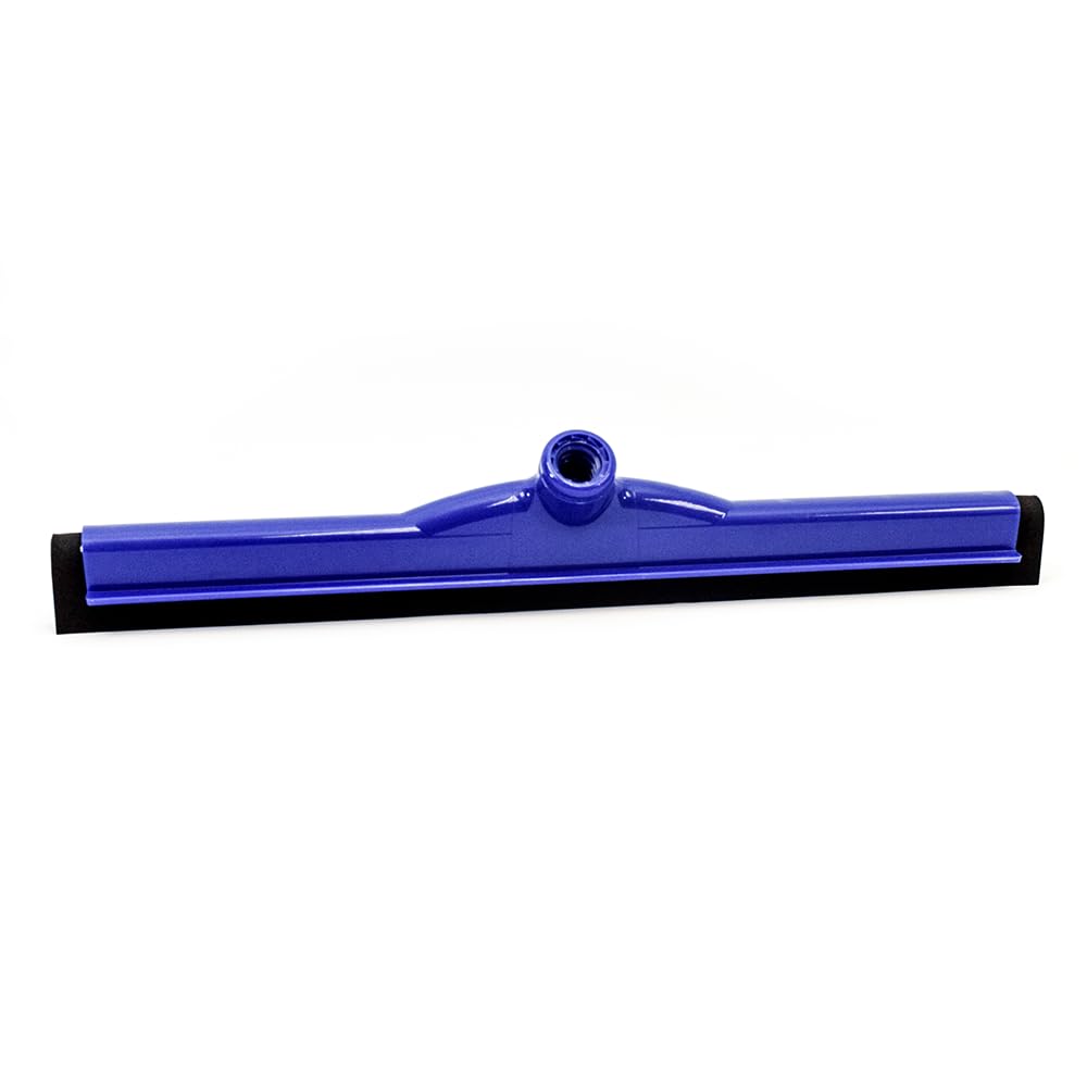 Foam Floor Squeegee – Durable Plastic Frame with EVA Blade, Color-Coded Design, Fits Standard Threaded Handle (Blue