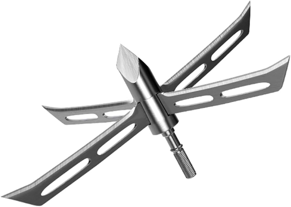 Archery Broadheads, 3PCS 4 Fixed Blade Turkey Hunting Broadheads 200Gr Arrowhead Stainless Steel Bow and Arrow