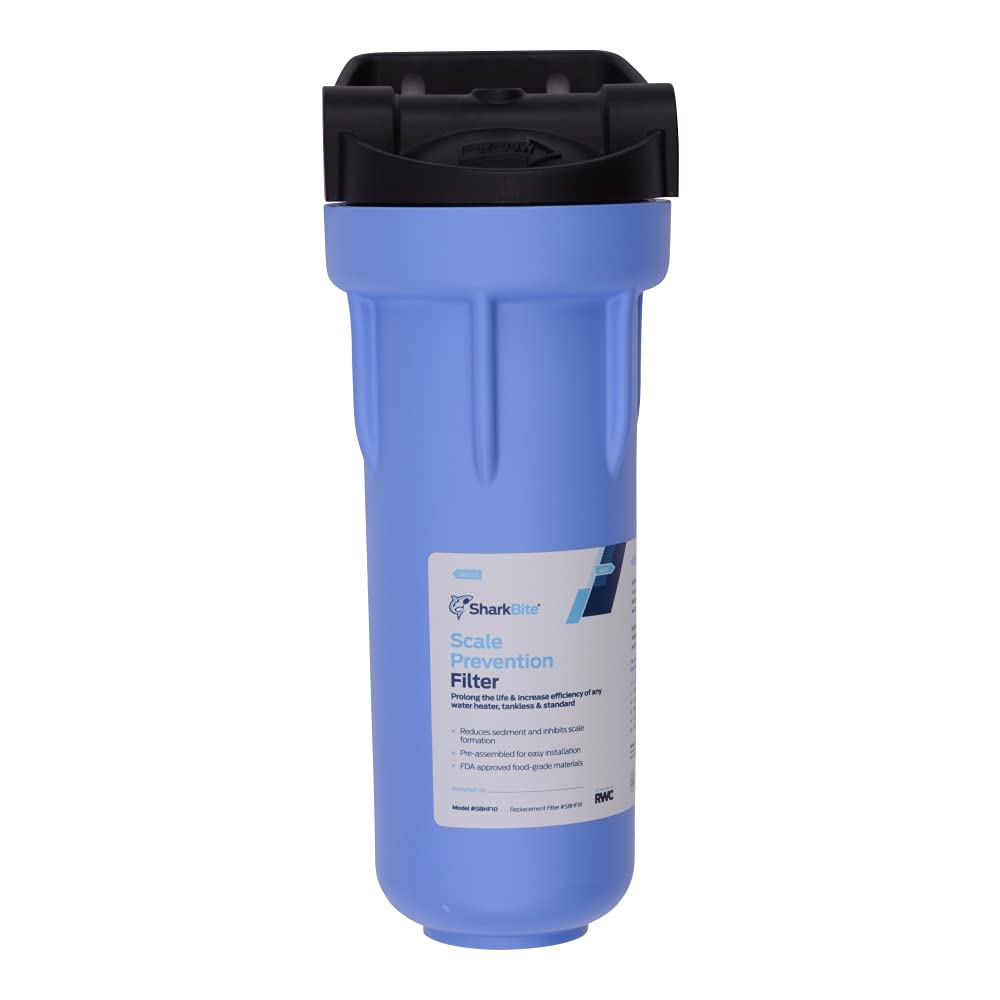 SharkBite Water Heater Scale Preventor Filtration System, 3/4 Inch Push to Connect Fitting, SBHF10
