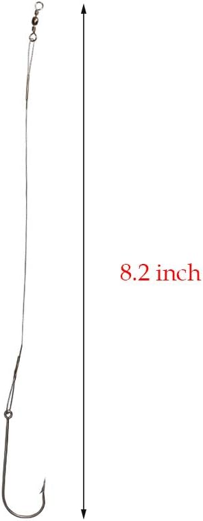 20pcs/Pack Fishing Hook Rigs Nylon-Coated Fishing Line Leader with Stainless Steel Fishing Hook
