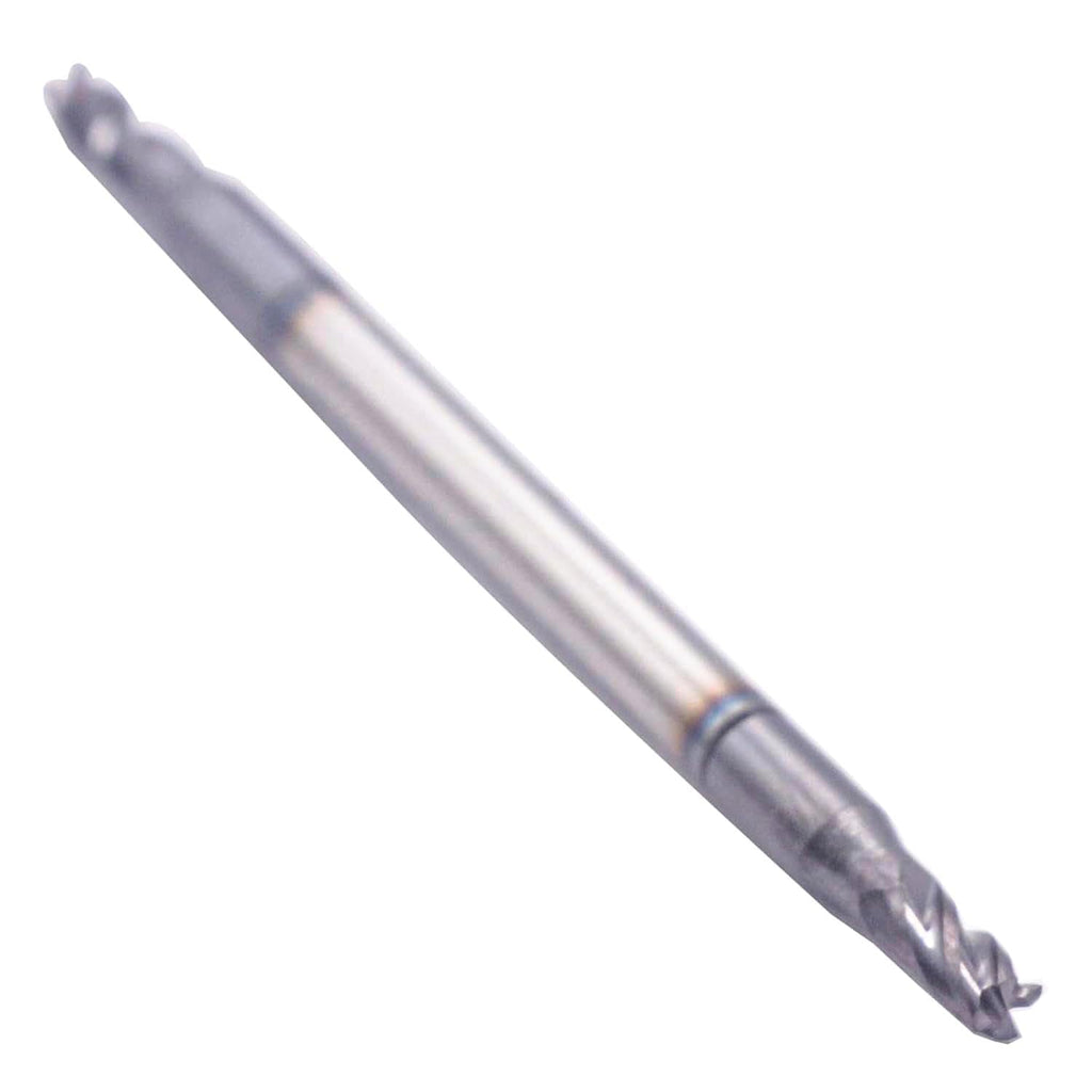 5Pcs 3/32" 4 Flute Solid Carbide Square End Mill, Double End, AlTiN Coated
