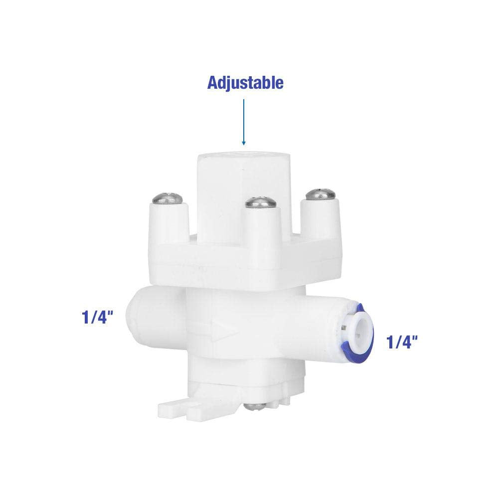 Pressure Reducing Valve, 1/4" Quick Fitting Reducing Valve Pressure Regulator for Reverse Osmosis Water Purifier, Water Filter, Direct Drink Machine