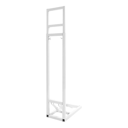 White Square Wedding Backdrop Stand,Metal Arch Backdrop Stand w/Foldable Base,Adjustable Height(1-2m) Rectangle Metal