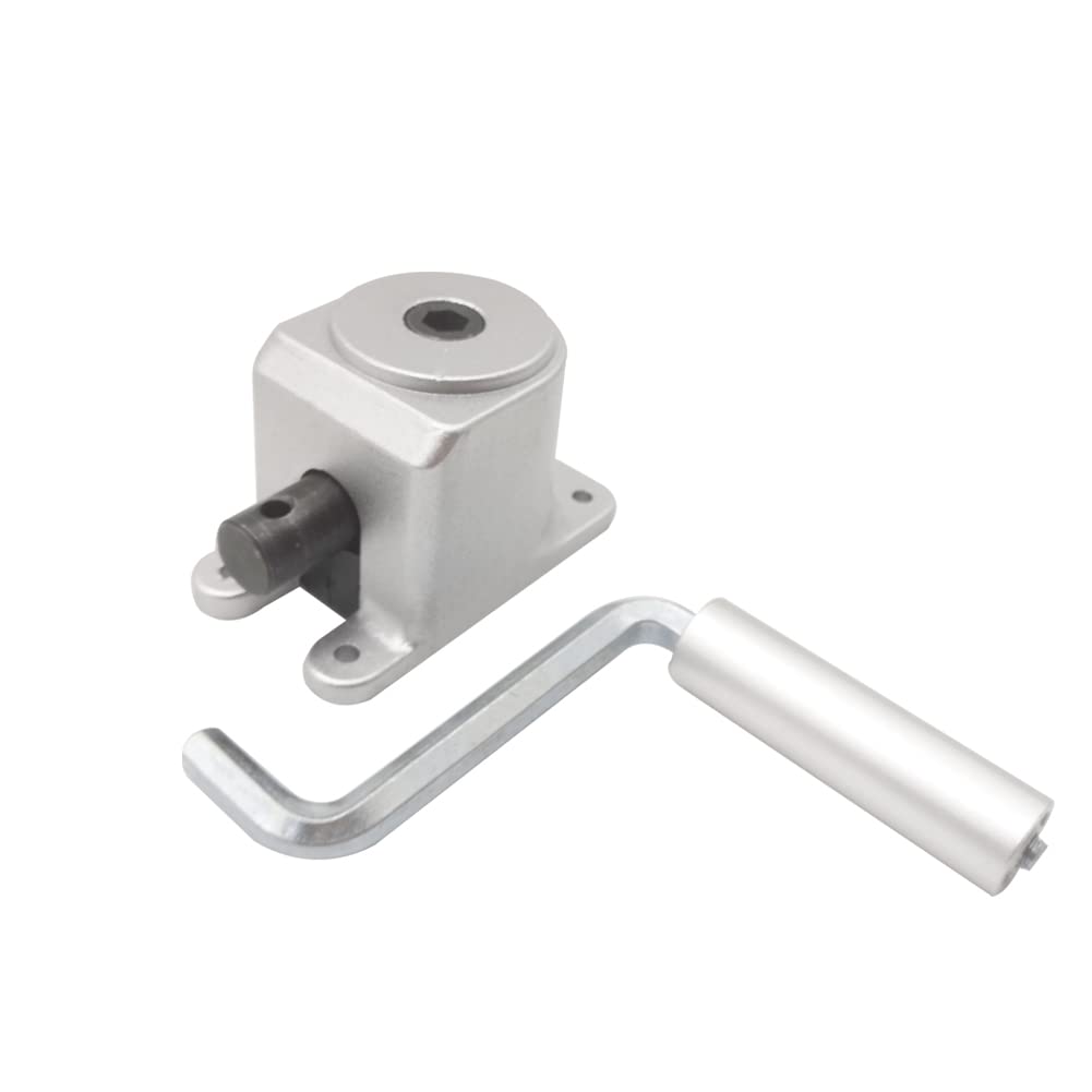 1:1 Manual Right Angle Tapered Bevel Gearbox with Handle 1.5 Module 20 Teeth 90° Angle Drive Steering Gear Device Simple Mechanical DIY Module with 15mm Shaft