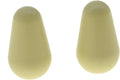 KAISH 2pcs Guitar 5 Way Pickup Selector Switch Tip Switch Cap Switch Knob for USA Stratocaster/Strat Aged White