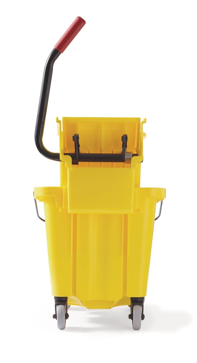 WaveBrake 26QT Side-Press Mop Bucket, Yellow