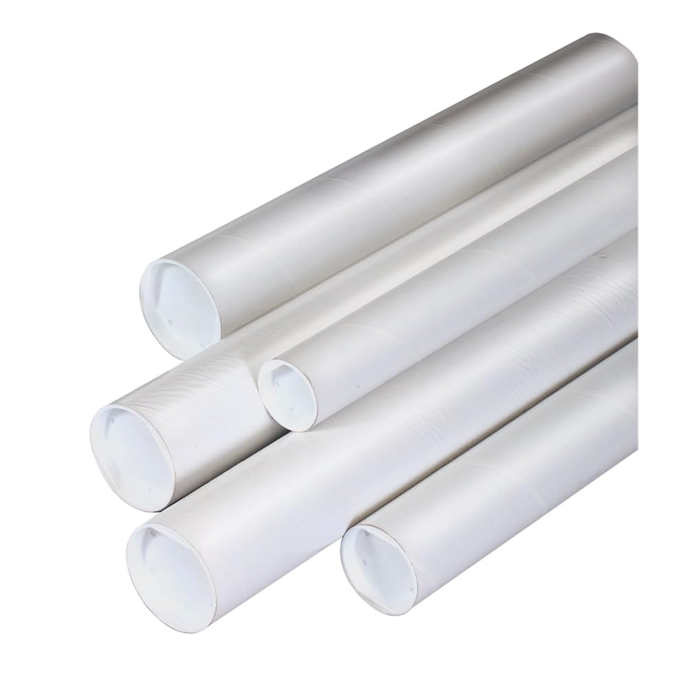 Shipping Tubes 3"L x 24"W, 24-Pack | Cardboard Mailing Tube for Packing, Shipping and Mailing 324
