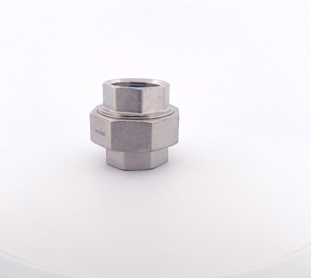 4" 316 Stainless Steel Class #150 Threaded Union FNPT x FNPT Pipe Fitting 4" inch