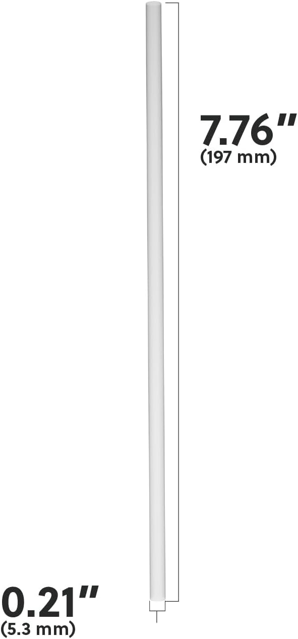 Disposable Plastic Drinking Straws, Straight 7.75-Inch, Clear, 250 Count