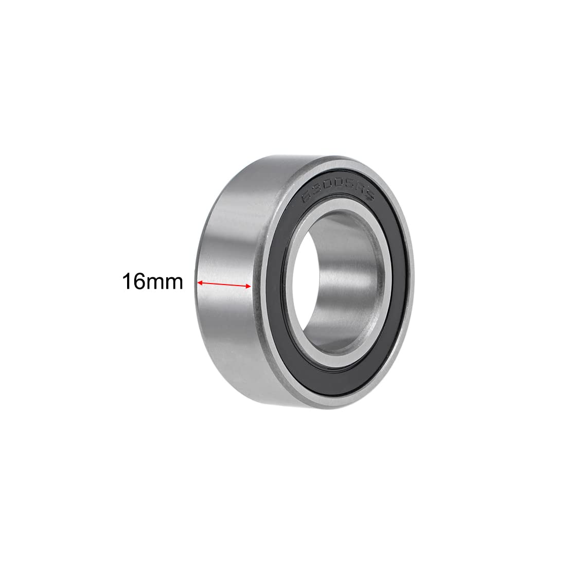 uxcell 63005-2RS Deep Groove Ball Bearings 25mm x 47mm x 16mm Double Sealed Chrome Steel Z2 ABEC1