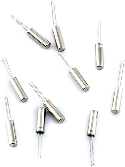 10Pcs Silver Clock Crystal (32768HZ) 32.768KHZ Crystal Oscillator Passive Components (3 * 8mm)