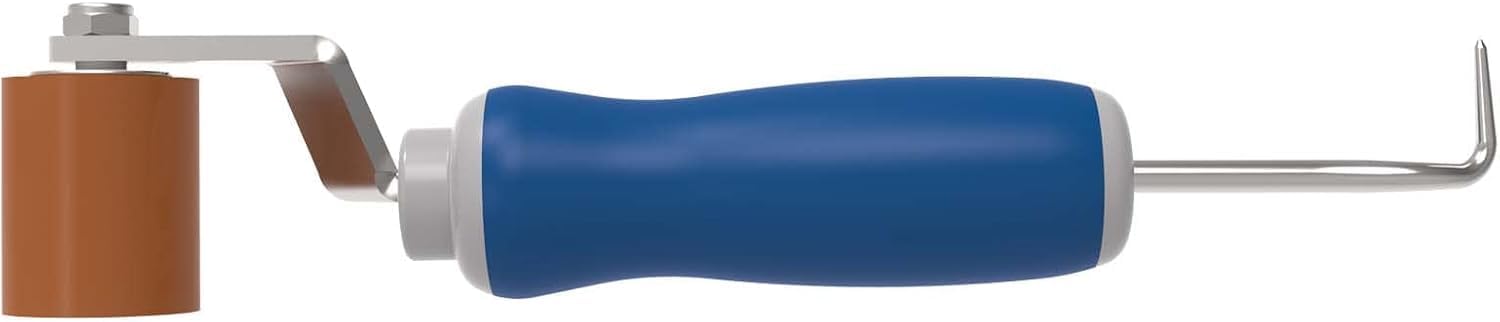 Seam Roller with Seam Tester Probe Silicone Roofing Roller Smoothing Combo Tool for PVC TPO EPDM Woodworking Flooring