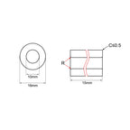 uxcell Bearing Sleeve 10mm Bore x 16mm OD x 15mm Length Self-Lubricating Sintered Bronze Bushings 10pcs