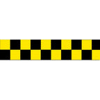 Manufacturing Checkerboard Race Pattern Laminated Safety Tape, 1 Inch Square, Yellow and Black, Indoor and Outdoor