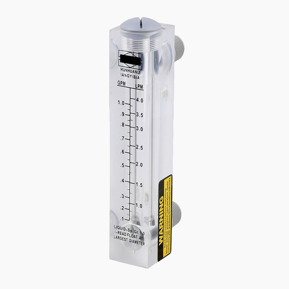CNBTR Panel-Mount Water Rotameter, Flow Range: 0.2 to 1GPM Liquid Flowmeter