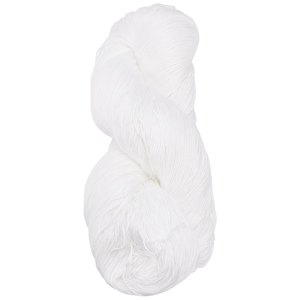 800m Sashiko Thread Polyester-Cotton Blend Embroidery Floss 6 Stranded White Hand Sewing Thread for Needlework