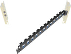 1U Hinged 12-Port Blank Keystone Patch Panel, 19" Metal