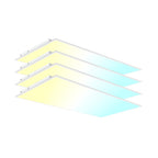 2x4 LED Flat Panel Light LED Drop Ceiling Light Fixture, 5 CCT 5000K Adjustable & 5 Wattage Selectable Recessed