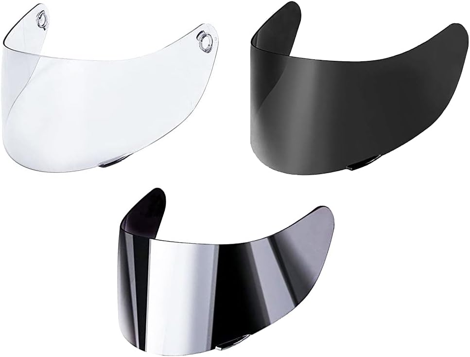 Bluetooth Motorcycle Helmet Full Face with 3 Visors Clear, Tinted, Chrome