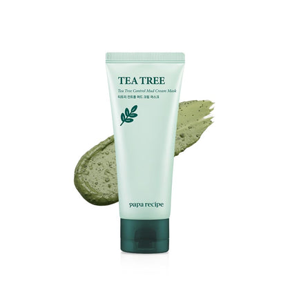 Mud Cream Mask | Soothing Tea Tree - Pore Purifying Clay Mask, Gentle Exfoliating Formula for Sensitive & Acne-prone