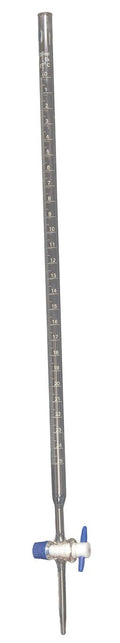 50mL Glass Burette, Class B Glass w/PTFE Stopcock