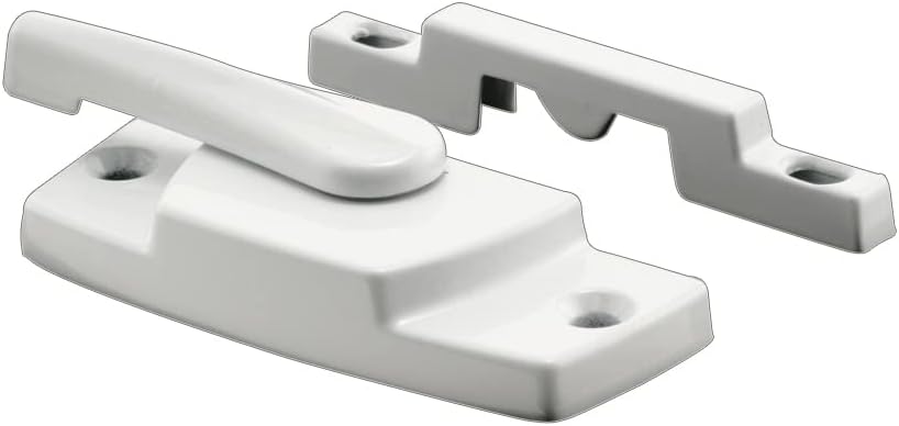 F 2768 Sash Lock, 2-1/4 In. Hole Centers, Fits Single and Double Hung Windows, Diecast, White (Single Pack)