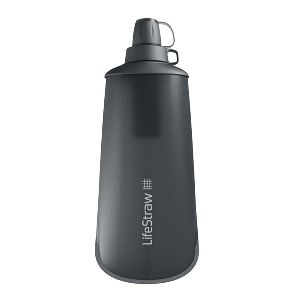 Peak Series — Collapsible Squeeze Bottle Water Filter System BPA Free - 650 ml for Trail Running, Camping, Hiking