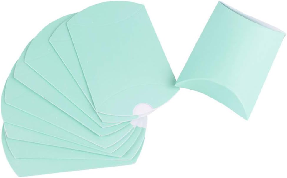 100 Pcs Wedding Creative Pillow Box, Candy Gift Box, Suitable for Wedding Birthday and Christmas (green)
