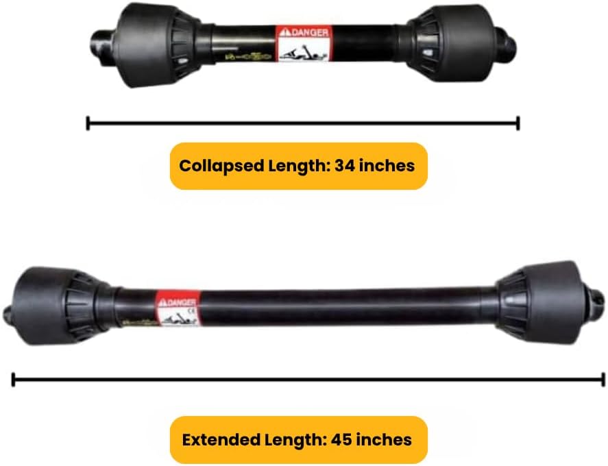 48-Inch Rotary Tiller with PTO | 540 RPM | Fits 20-35 HP Tractors | Heavy-Duty Gear-Driven PTO Tiller | Category 1