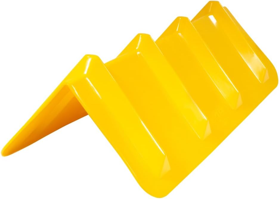 4 Pack 8"x8"x24" Yellow Flatbed Corner Protector - V Shaped Edge Guard for Tie-Down Winch & Ratchet Straps - Plastic