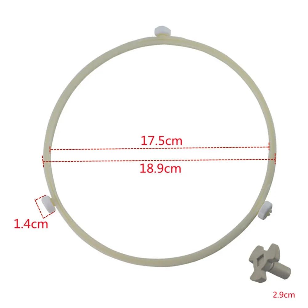 Replacement Turntable Roller Base Assembly Rotation Tray Holder Ring with Wheel + Shaft Fits for Galanz Microwave Oven Accessories