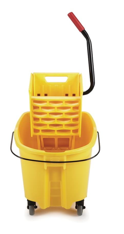 WaveBrake 26QT Side-Press Mop Bucket, Yellow
