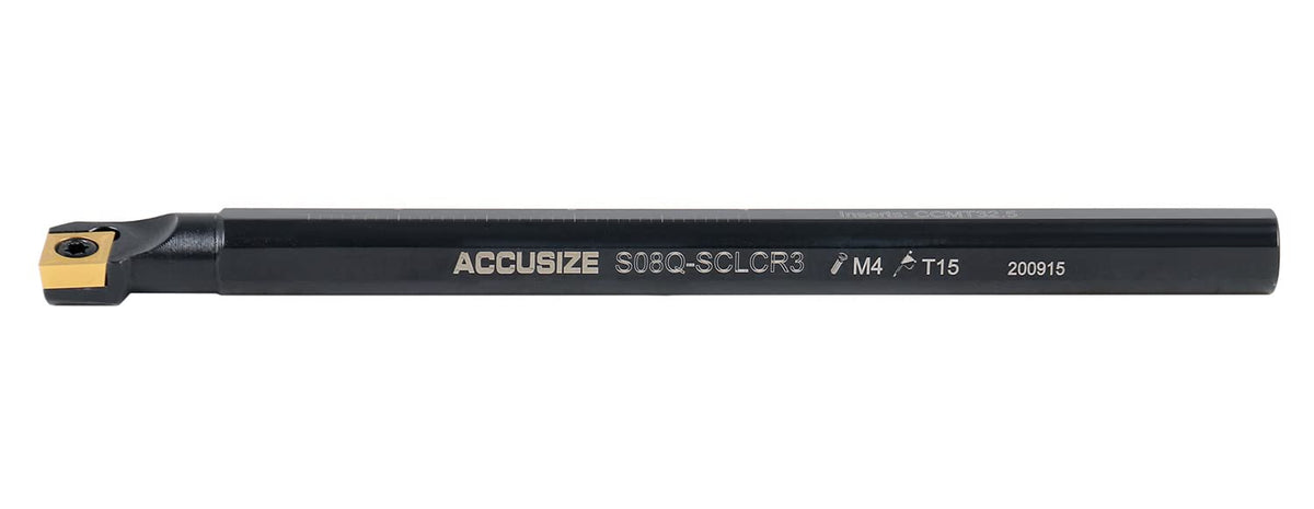 Accusize 1/2" x 7" SCLCR Indexable Boring Bar, CCMT32.5, P252-S403