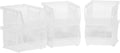 30210 AkroBins Plastic Storage Bins, 5"x4"x3", Clear, 6-Pack | Space-Saving Stackable Bins for Garage, Pantry, Craft