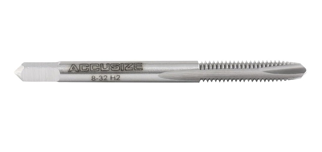 Accusize Spiral Point Tap 8-32NC H2 HSS 2-Flute, 10 Pc Set